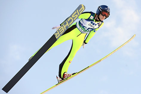 © GEPA/Michael Riedler Daniela Iraschko-Stolz (AUT) beim Springen in Planica
