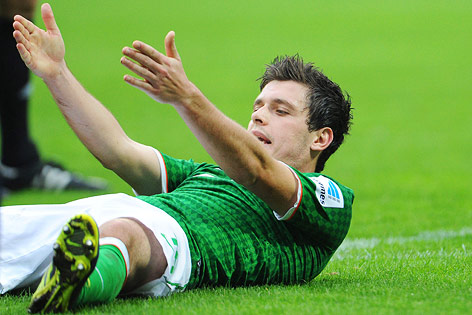 © GEPA/Witters/ Valeria Witters
Zlatko Junuzovic (Bremen) liegt am Boden