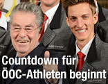 Bundespr&auml;sident Heinz Fischer und  	Gregor Schlierenzauer