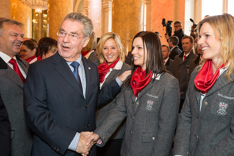 © APA/EXPA/JFK Bundespräsident Heinz Fischer und Anna Fenninger