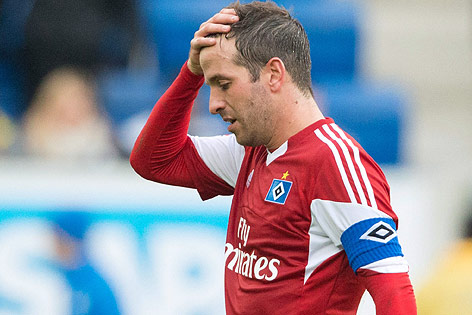 Der enttäuschte HSV-Spieler Rafael van der Vaart