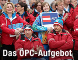 Das ÖPC-Team bei der Willkommenszeremonie in Sotschi