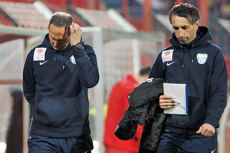 Trainer Adi Huetter, Co-Trainer Edi Glieder (Grödig)