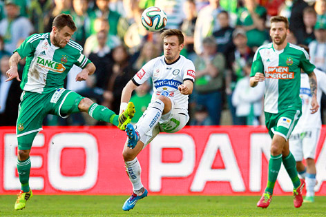 © GEPA/Philipp Brem Steffen Hofmann (Rapid) und Anel Hadzic (Sturm)