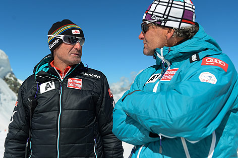 © GEPA/Oliver Lerch Trainer Andreas Puelacher und Mathias Berthold