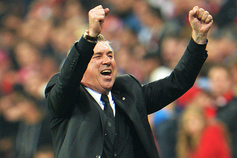 © AP/Kerstin Joensson Carlo Ancelotti jubelt