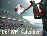 Rennstrecke und Zielflagge