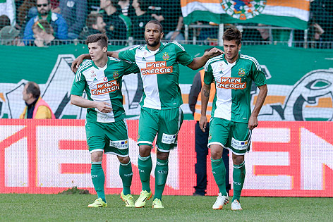 © APA/Herbert Neubauer Marcel Sabitzer, Terrence Boyd und Michael Schimplelsberger