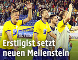 Spieler von St. P&ouml;lten jubeln