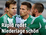 Louis Schaub, Thomas Schrammel und Steffen Hofmann (alle Rapid)