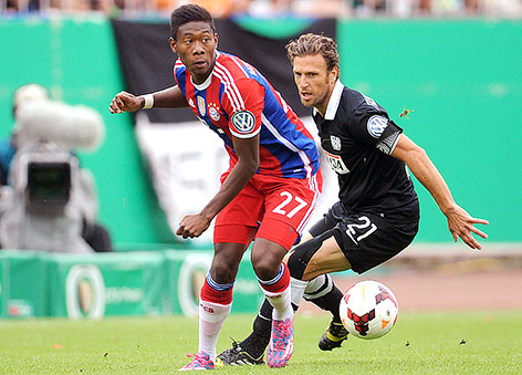 David Alaba (Bayern) and Jens Truckenbrod (Muenster)
