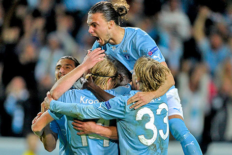 © APA/EPA/Bjorn Lindgren Die jubelnde Mannschaft von Malmö FF