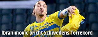 Zlatan Ibrahimovic (SWE) jubelt