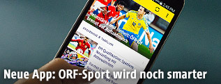 Smartphone mit ORF-Sport-App