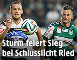 Lukas Spendlhofer (Sturm) und Denis Thomalla (Ried)