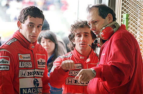 © picturedesk.com/AFP/Kazuhiro Nogi Ayrton Senna und Alain Prost 1989