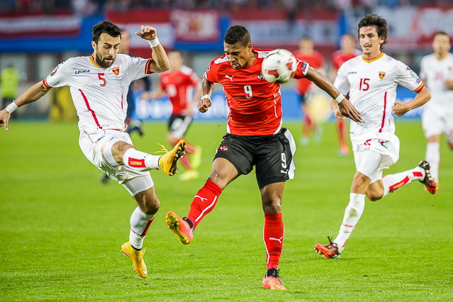 © ORF.at/Christian Öser Spielszene von Österreich - Montenegro