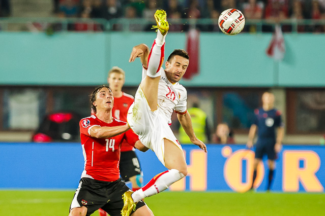© ORF.at/Christian Öser Spielszene von Österreich - Montenegro