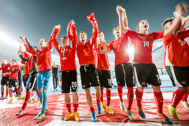 © ORF.at/Christian Öser Spielszene von Österreich - Montenegro