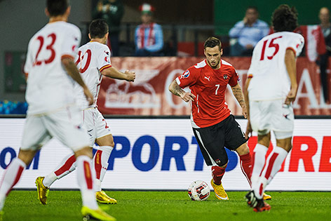 © ORF.at/Dominique Hammer Marko Arnautovic im Spiel gegen Montenegro