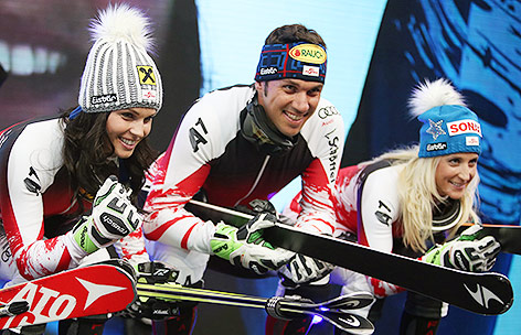 © GEPA/Andreas Pranter Ski-Stars bei Modeschau