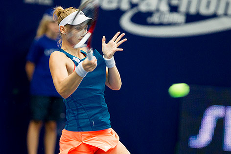 © GEPA/Matthias Hauer Lisa-Maria Moser schlägt eine Vorhand