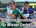 Robert Beric (Rapid) und Markus Suttner (A.Wien)
