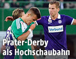 Trauriger Rapidler, jubelnde Austria-Spieler