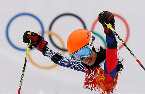 © APA/AP/Christophe Ena Star-Geigerin Vanessa Mae in Sotschi