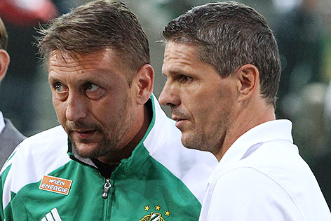 © GEPA/Christian Ort Rapid-Coach Zoran Barisic und WAC-Coach Didi Kühbauer