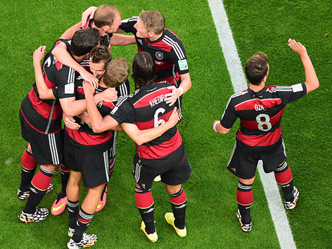 Deutsche Spieler jubeln