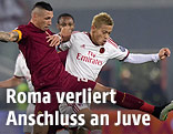 Jose Holebas (Roma) und Honda (Milan)
