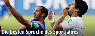 Luis Suarez und Giorgio Chiellini