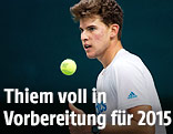Dominic Thiem beim Training
