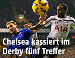 Tottenham Hotspurs Danny Rose und Chelseas Branislav Ivanovic