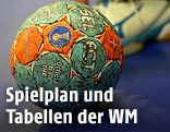 Ein Handball liegt auf dem Boden