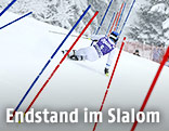 Slalomfahrer auf der Piste