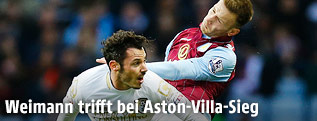 Adam Smith (Bournemouth) und Andreas Weimann (Aston Villa)