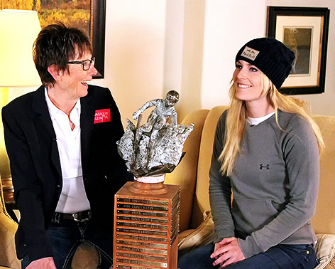 © ORF Österreichs Ski-Legende Annemarie Moser-Pröll und US-Skistar Lindsey Vonn