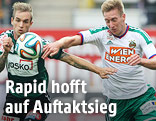 Bernhard Janeczek (Ried) und Robert Beric (Rapid)