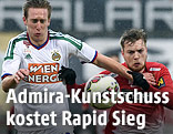 Robert Beric (Rapid) und Thomas Weber (Admira)