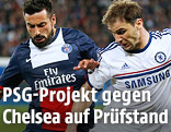 Ezequiel Lavezzi (PSG) gegen Branislav Ivanovic (Chelsea)