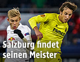 Konrad Laimer in einer Szene aus dem Spiel Salzburg - Villarreal