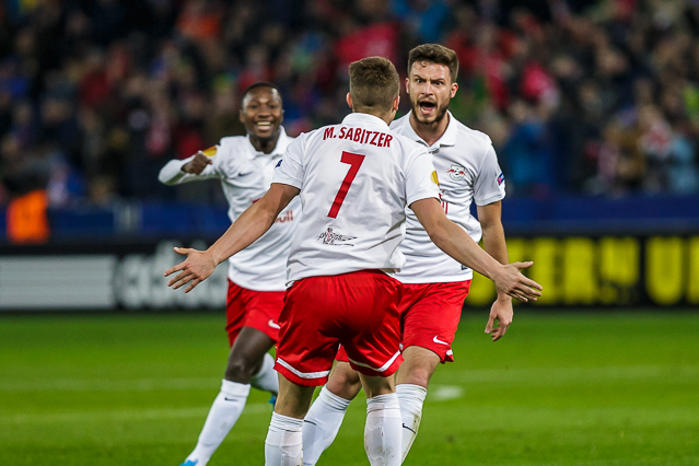 Szene aus dem Spiel FC Salzburg - Villarreal CF