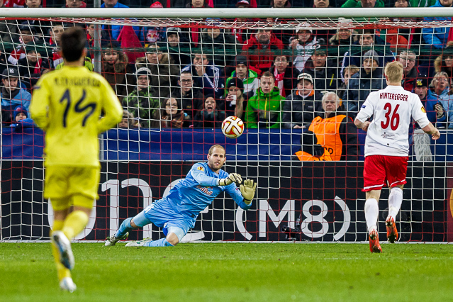 Szene aus dem Spiel FC Salzburg - Villarreal CF