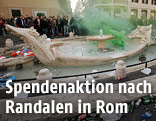 Ausschreitungen am Barcaccia-Brunnen