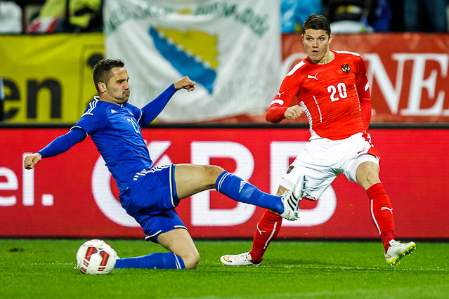 Szene aus dem Spiel Österreich - Bosnien