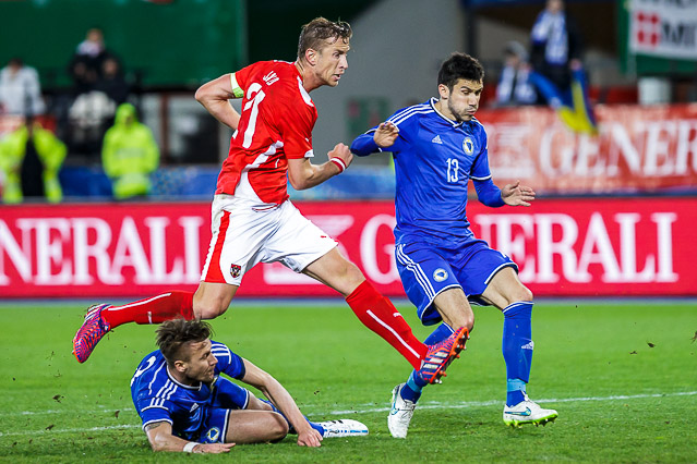 Szene aus dem Spiel Österreich - Bosnien