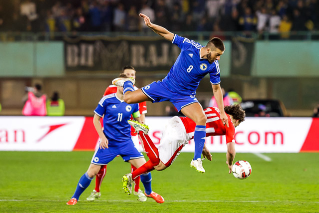 Szene aus dem Spiel Österreich - Bosnien