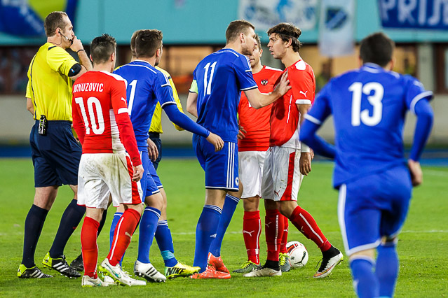 Szene aus dem Spiel Österreich - Bosnien